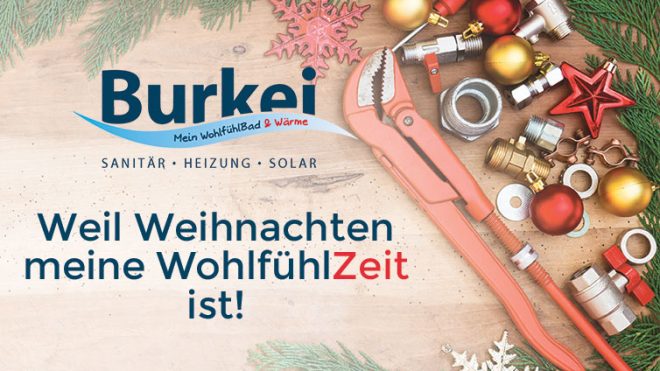 Burkei Mein WohlfühlBad & Wärme wünscht frohe Weihnachten